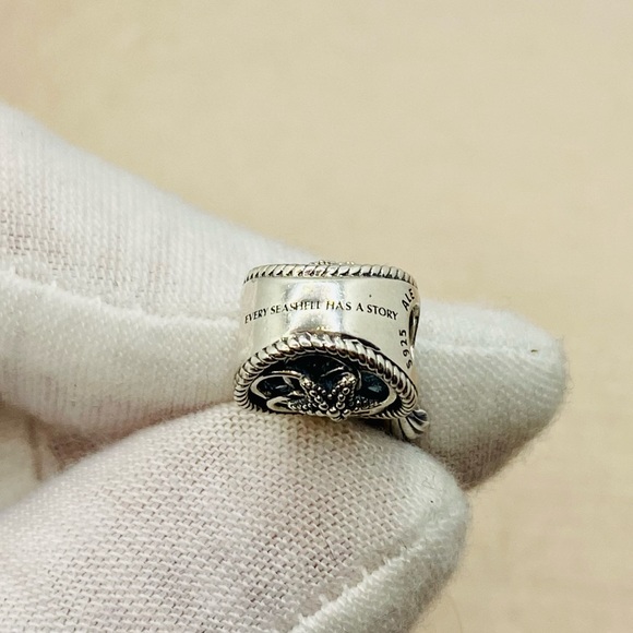 EUC Pandora 788944C00 Silver & Pandora Rose Seashell Dreamcatcher Nautical Charm - Picture 11 of 13